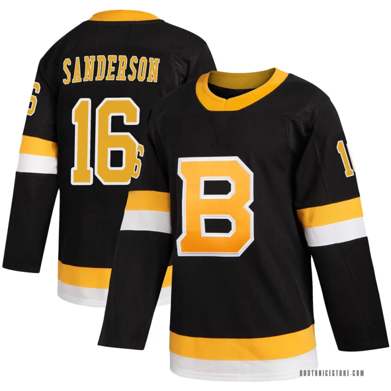 Black Men's Derek Sanderson Boston Bruins Authentic Alternate Jersey