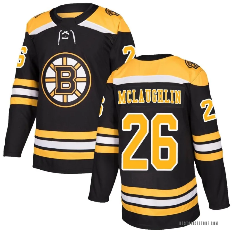 Black Youth Marc McLaughlin Boston Bruins Authentic Home Jersey