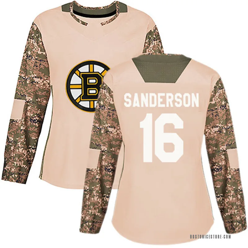 Camo Women's Derek Sanderson Boston Bruins Authentic Veterans Day Practice Jersey