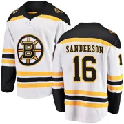 White Men's Derek Sanderson Boston Bruins Breakaway Away Jersey